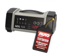 AEG Automotive 97024 Caricabatterie a microprocessore LT 10 Ampere per batterie da 12 e 24 V, 9 Livelli, LT10 Amp