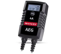 AEG Automotive 10616 - Caricatore a microprocessore per Batteria Auto LD 4.0, 4 Amp per 6/12 V, Livelli di Carica 7-HF, Funzione di Avvio Automatico, connessione Comfort