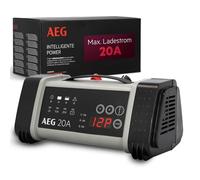 AEG Automotive 97025 Caricabatteria da auto microprocessore LT 20 Ampere per 12 e 24 V batterie, 9 Livelli, Power Supply e automatica temperatura Compensazione, LT20