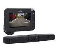 AEG Automotive - Telecamera di retromarcia a energia solare per camper 4.3 wireless digitale con trasmettitore radio LCD doppio schermo LCD impermeabile visione notturna