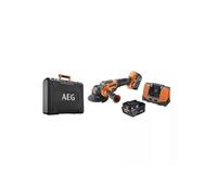 AEG BEWS18-125BLPX2-602C Smerigliatrice Angolare Brushless 18V, con 2 Batterie 6.0 Ah e Valigetta