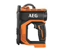 AEG BK18C-0 Compressore Compatto 18V, Batteria Non Inclusa, Fino a 10.3 Bar di Pressione, Compressore Aria con Ago per Palloni, Accessorio per Valvola e Schermo LCD