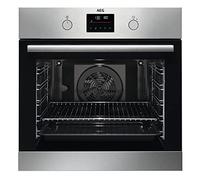 AEG BPS335061M - Forno da incasso a pirolisi, autopulente, serie 6000, aria calda ad anello: risultati di cottura uniformi su 3 livelli, 45 programmi automatici, display touch a LED, riscaldamento