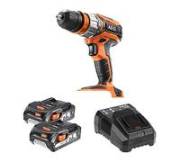 AEG BS18C2X LI-202C Trapano Avvitatore Compatto 18V con Mandrino Intercambiabile, 2 batterie da 2.0Ah, Impugnatura Ergonomica, 202mm di Lunghezza, 2 Velocità: 0-450/0-1800 rpm