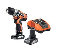 AEG BSB 12 C2 Trapano a Percussione Ultra-Compatto 12V, Solo 192mm di Lunghezza, 2 Velocità: 0-400/0-1500 g/min, Mandrino Autoserrante 10mm, 2 batterie da 4.0Ah incluse