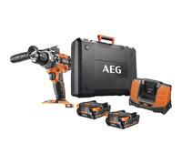 AEG BSB18C2BL-202C Trapano Avvitatore a Percussione Compatto Brushless a Batteria 18V, Include Due Batterie 2.0Ah, per Avvitatura e Foratura, con 2 Velocità di Rotazione