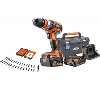 AEG BSB18C2X-X02TB Kit Trapano Percussione 18V 2 Batterie 2Ah 4Ah Valigia Set CE