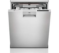 AEG FFB83806PM Lavastoviglie ComfortLift 13 coperti, Display LCD, Spegnimento Automatico, 10 programmi a 5 Temperature, Terzo Vassoio per Posate, Motore Inverter, 46 dBA, Inox, 60 cm