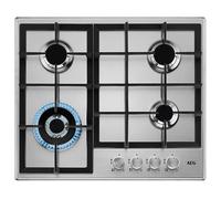 AEG HGB64400SM PIANO COTTURA GAS, 4 zone di cotura, dimensioni: L 59,5 cm, P 51 piano in Acciaio inossidabile, Inox