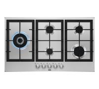 AEG Piano Cottura a Gas Serie 6000 Slim Profile, 90 cm, 5 Fuochi, Acciaio Inox - HGB95522SM