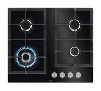 AEG HKB64420NB PIANO COTTURA GAS, 4 zone di cotura, dimensioni: L 59 cm, P 52 Nero