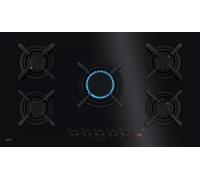AEG Piano Cottura a Gas FlameLight, 90 cm, 5 Fuochi, Vetro Nero - HKB95453NB