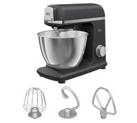 AEG KM5-1-4BPT Robot da cucina / + accessori / 1200 W / 6 velocità/funzione impulsi/agitatore planetario / 6,1 kg/alloggiamento in metallo/ciotola di miscelazione da 5 l/nero opaco