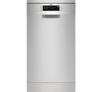 AEG Lavastoviglie piccolo AirDry FFB73527ZM, 45 cm, libero installazione, 10 posate, braccio sprinkler satellite, SoftSpikes, motore Inverter, display, 9 programmi a 4 temperature, 45 dB(A), inox