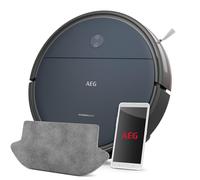AEG Robot Aspirapolvere Hygienic 6000 AR61UW1DB, Giroscopio, Autonomia 120 min, App iOS/Android, Aspirare e pulire contemporaneamente, 2600 (mAh), Senza sacchetto, Denim Blue Solid