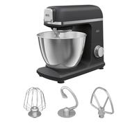 AEG KM5-1-4BPT Robot da cucina / + accessori / 1200 W / 6 velocità/funzione impulsi/agitatore planetario / 6,1 kg/alloggiamento in metallo/ciotola di miscelazione da 5 l/nero opaco