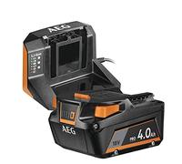 AEG SETL1840S Kit Caricabatterie e 1 Batteria 18V 4.0 Ah, con Protezione Termica e da Sovraccarico, Batteria 18v e Caricatore al Litio con Controllo di Singola Cella