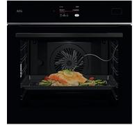 AEG TB8SB73ZAB, forno multifunzione da 70 l, pulizia a vapore, 25 funzioni, 119 programmi automatici, sonda termica, cottura a vapore, schermo tattile, rotaie telescopici, connettività Wi-Fi, nero