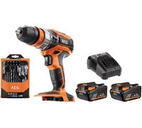 AEG Trapano Percussione 18V BSB18C2X Kit Avvitatore 2 Batterie 4Ah Litio Valigia