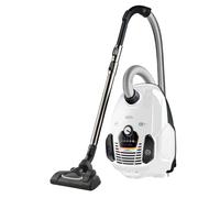 AEG VX7-2-IW-S Aspirapolvere con Sacchetto per Pavimenti, Ruote Morbide Girevoli a 360°, solo 69 dB (A), Ugelli Aggiuntivi, Filtro Lavabile, 650 W, Raggio d'Azione di 12 m, Bianco