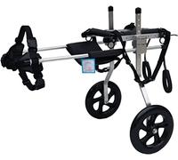 AEGCAOJH Carrello per Sedia a rotelle per Cani Imbracatura per la Mobilità del Cane Passeggini per Cani Regolabile in Alluminio Disabili Cani assistiti per Passeggiate in Auto Ausili per la