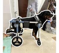 AEGCAOJH Carrozzine per Cani di Piccola e Grande Taglia, Blu con Supporto Completo/carrelli per Cani con Ruota Anteriore Rimovibile, Carrozzina per Cani per Zampe Anteriori e Posteriori (Ta
