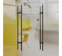 AEGCAOJH Maniglia per Porta a Tirante dal Design Contemporaneo, Maniglie per Porte in Vetro in Acciaio Inossidabile Spazzolato, Porte Interne ed Esterne a Forma di H, Superficie Liscia e Lu
