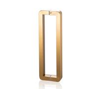 AEGCAOJH Maniglia per Porta Doccia Quadrata Moderna in Vetro Dorato. Facile Installazione. Design a Due Lati oscillanti per Porte Interne ed Esterne. Lunghezza 72 cm.