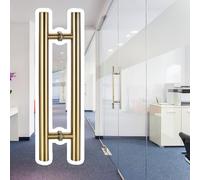 AEGCAOJH Maniglie per Porte scorrevoli in Vetro Moderne Color Oro, Maniglia a Barra Push-Pull a Due Lati per Doccia da Bagno e Porte Interne ed Esterne, Design a Barra Rotonda da 59 Pollici