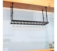 AEGCAOJH Portabicchieri da soffitto, Porta Bicchieri da Vino in Metallo Appeso sotto Il Mobile, Porta Bicchieri da Vino, Porta calici da Champagne, per Cucina, Bar, Porta Bicchieri da Vino