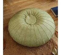 AEGCAOJH Pouf Pouf Fodera, Boho Poggiapiedi Fatto a Mano Sfoderabile Cuscino da Pavimento Marocchino Pouf Contenitore Poggiapiedi Comfort Pouf Coprisedia-Verde Chiaro 65x25cm(26x10inch)