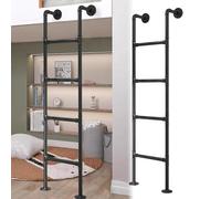 AEGCAOJH Scala a pioli in Metallo da Parete da 3,3-9,8 Piedi per soppalco di casa, Scala per Letto a Castello, Scala di Uscita dall'ingresso, Scala di Uscita dal pozzo della Finestra del se