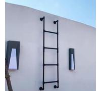 AEGCAOJH Scala per Uscita dal Pozzo della Finestra del Seminterrato, Scaletta in Metallo Montata a Parete per Soppalco, Altezza 3,3FT ~ 10FT Scala per Letto a Castello in Soffitta in Ferro