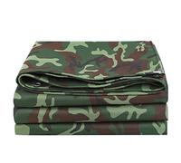 AEGCAOJH Telo in Tela Mimetico 3m x 3m, telone Spesso, telone Impermeabile, telone Resistente, Telo di Copertura per mobili da Esterno, roulotte, Telo di Base con Occhielli (Dimensioni: 2x6