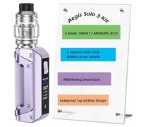 Aegis Solo 3 Kit 100 W S100 Kit with Z Subohm 2021 Tank 5.5ml, Woking Modes- Smart/Memory/Eco-Smart Lock - IP68 Rating no nicotine