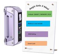 Aegis Solo 3 Mod S100 Box Mod 100w Woking Modes- Smart/Memory/Eco-Smart Lock - IP68 Rating,No Nicotine
