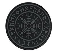 Aegishjalmr Viking Helm of Awe ACU Subdued Norse Heathen Rune Morale PVC Rubber Fastener Patch