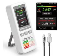 AEGTEST HOUND-1011S Rilevatore radon portatile, sensore ad alta precisione per casa, leggero, con allarme acustico e visivo, monitoraggio a lungo termine, tester radon in pCi/L o Bq/m³ per cantina