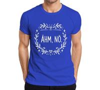 Ähm Nö - Maglietta da uomo con scritta divertente "Sarcasmo", Blu, M