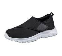 AEHO Pantofola Diabetici Estivi Scarpe sanitarie Uomo comode Slip on Pianta Larga Sneaker Casual Ortopediche con Strappo per Piedi Gonfi da Camminata,Nero,44 EU