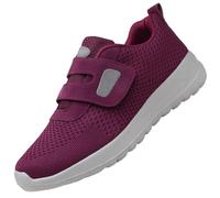 AEHO Pantofole Per Anziani Donna Riabilitazione Postoperatoria Vecchie Scarpe Gonfie Piede Regolabile Leggero Scarpe Per Il Piede Diabetico Primaverili E Autunnali Viola 36/230mm
