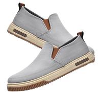 AEHO Scarpa Uomo per Fascite Plantare Scarpe Slip on Pianta Larga Sneaker Casual Senza Lacci Sneakers da Passeggio Ortopediche comode,Grigio,43 EU
