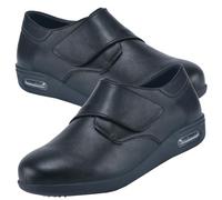 AEHO Scarpe Comode Anziani Scarpe Ginnastica a Strappo Impermeabili in Pelle Artrite Piedi Scarpe Diabete Donna Gotta Calzature,Nero,44.5 EU