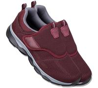 AEHO Scarpe Ginnastica a Strappo Scarpe da Corsa Traspiranti in Rete Scarpa per Riabilitazione con Chiusura Scarpe per Diabetici da Uomo Scarpe Funzionali Ortopediche,Rosso,45/275mm