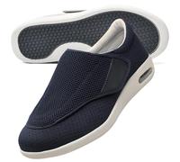 AEHO Scarpe Ortopediche Uomo con Strappo Scarpe Ortopediche Uomo Scarpe Diabetiche per Uomo Casual Mocassino Sneakers Rete Regolabile Sneakers da Passeggio Leggere,Blu,47 EU