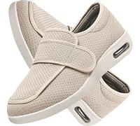AEHO Scarpe per diabetiche da Donna Pantofole Anziani Piedi gonfiati con Chiusura a Strappo comode Scarpa Ortopedica Made in Italy Scarpe Ortopediche Pantofole Leggere,Beige,37.5 EU
