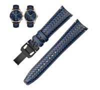 AEHON 22mm 20mm Cinturino In Vera Pelle Adatta Per IWC IW503312 IW500713 IW344205 Blu Vacchetta Cinturino Uomo Fibbia Pin, 22mm, Agata