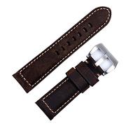 AEHON Accessori per cinturino fatti a mano Retro Vintage Genuine Crazy Horse Leather 24mm Cinturino, Per Panerai Strap Tang Buckle, 24mm, Agata