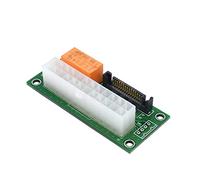 AEHON Adattatore di sincronizzazione per alimentatore Molex sincrono Dual PSU da 24 pin a 4 pin/SATA ATX Add2psu per estrazione mineraria (5 pezzi a SATA verde)