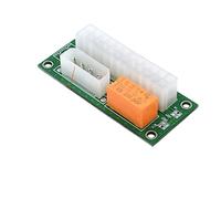 AEHON Adattatore di sincronizzazione per alimentatore Molex sincrono Dual PSU da 24 pin a 4 pin/SATA ATX Add2psu per estrazione mineraria (5 pezzi a 4 pin verde)